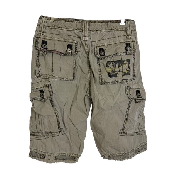 JetLag Shorts Mens 30 Khaki Cargo Utility Preppy Casual Relaxed Y2K Baggy 13" - Picture 2 of 10